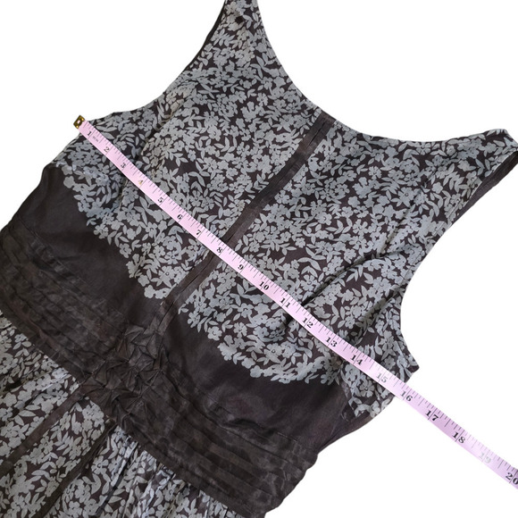 Nwt Leon Max black and gray sleeveless silk dress sz 4 - Picture 5 of 6